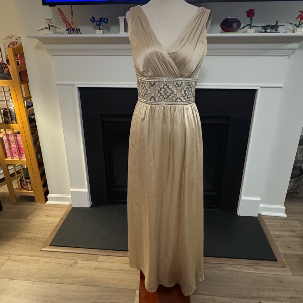Marc Bouwer Glamit Silk Beaded Gown – Y2K Vintage – Size 4